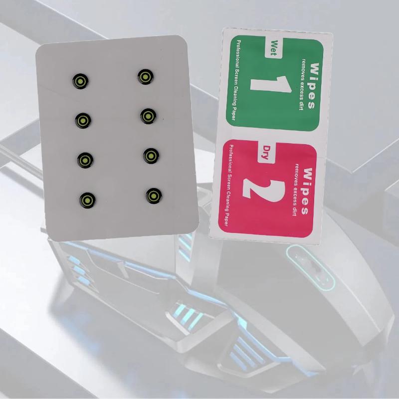 Gaming Accessories Pack - 8 ピース/パック 6 ミリメートル DIY 滑り止めガラスマウス足パッドユニバーサルステッカーゲームマウス強化グリップアクセサリー