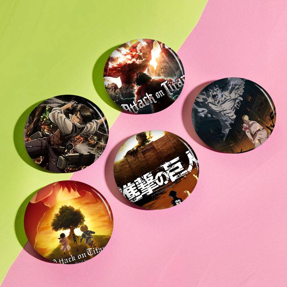 Gaming Accessories Icon - A-Attack On T-Titan ゲーミング クリエイティブ ブリキ製ソフトボタンピン
