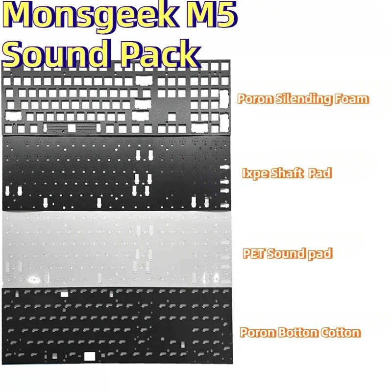 Gaming Accessories Pack - Monsgeek-メカニカルキーボード,PC,Poc fr4,真ちゅう,カスタム,ゲームアクセサリー用のm5サウンドパック/プレート