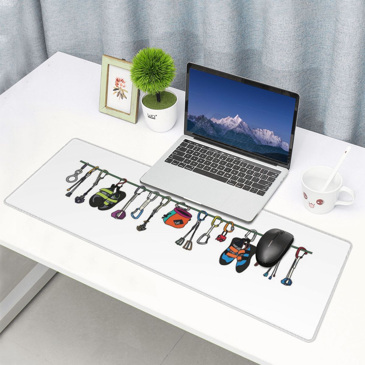 Gaming Accessories Online - 大型マウスパッド クライミングギア オン・ザ・ライン ゲーマーPC ノートパソコンマット キーボードカーペット
