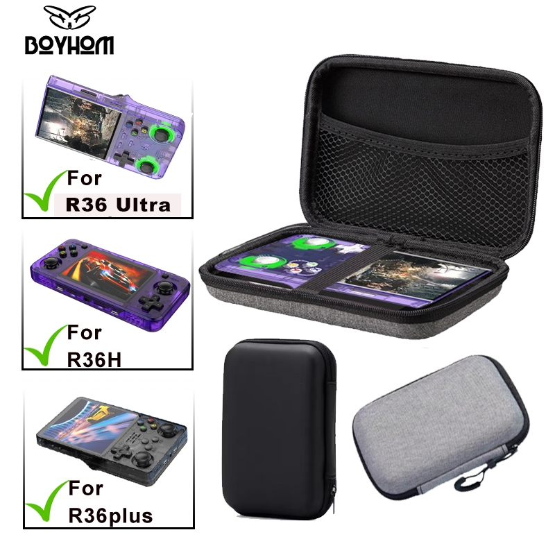Gaming Accessories Bag - オリジナルBOYHOM R36S R36 Ultra携帯型ゲーム機ケース EVA耐衝撃ハードシェル保護収納バッグ ポケットゲームアクセサリー