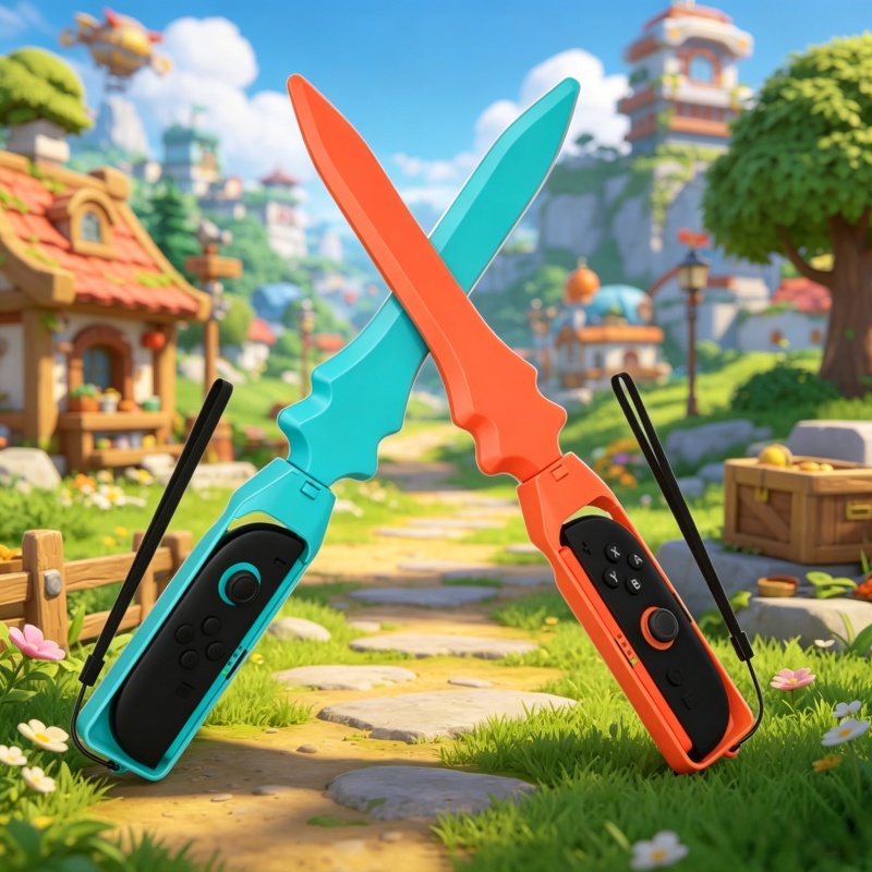 Gaming Accessories Pack - Switch 2 ジョイパッド用剣型コントローラーグリップ 2個パック、モーションセンシングゲームアクセサリー
