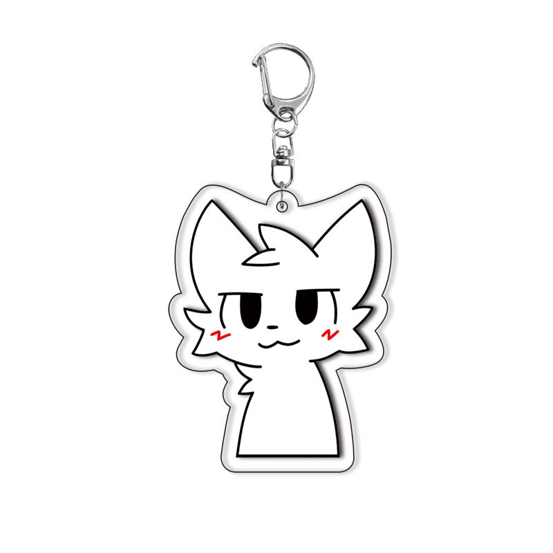 かわいい白黒猫のキスをする男の子キーホルダー、アクセサリーバ - Gaming Accessories Storage のレビューと価格