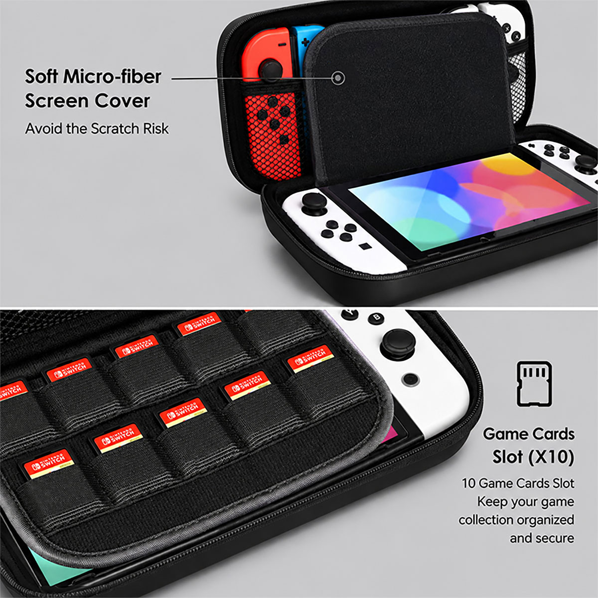 かわいい耐衝撃キャリーケース メッシュポケット付き ポータブ - Gaming Accessories Bag のレビューと価格