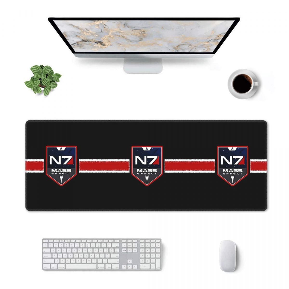 大型マウスパッド N7 新アイコン ゲーマー向けPC ノート - Gaming Accessories Icon のレビューと価格
