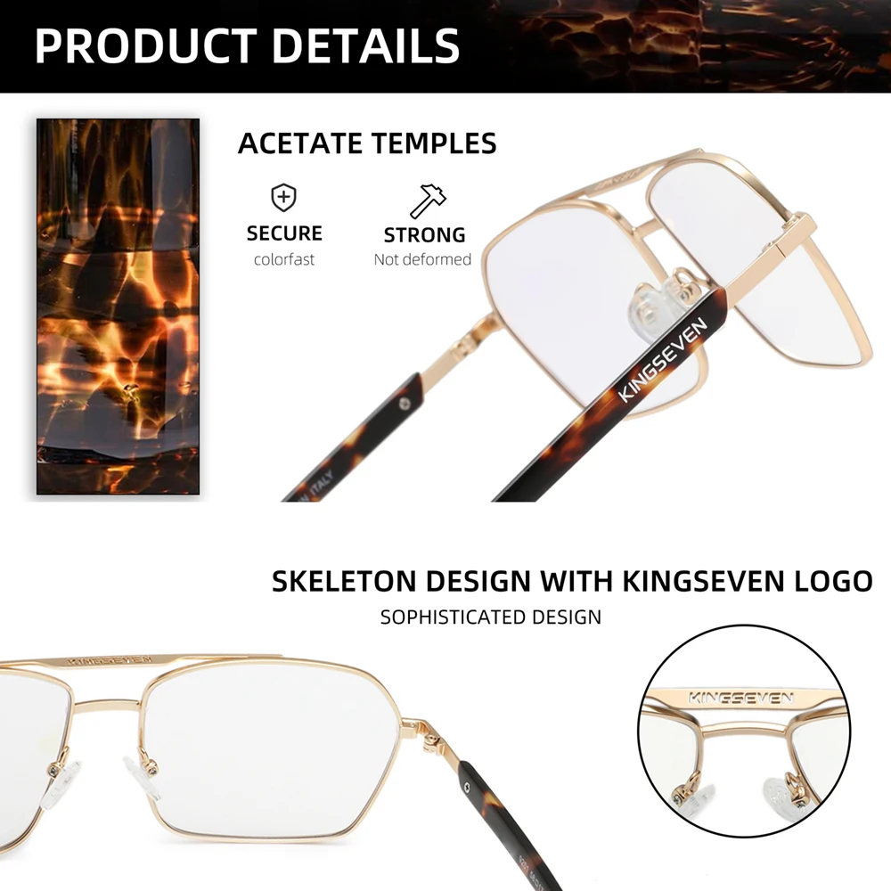 KINGSEVEN クラシックブルーライトカットメガネ 男女 - Gaming Accessories Men のレビューと価格