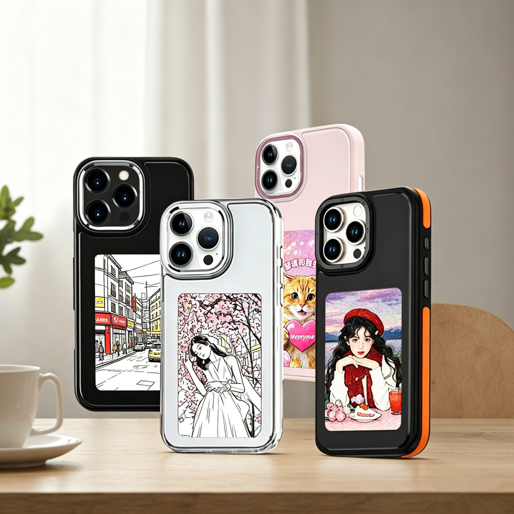 DIY電子インクスクリーンスマホケース NFC対応 iPho - Gaming Accessories Storage のレビューと価格