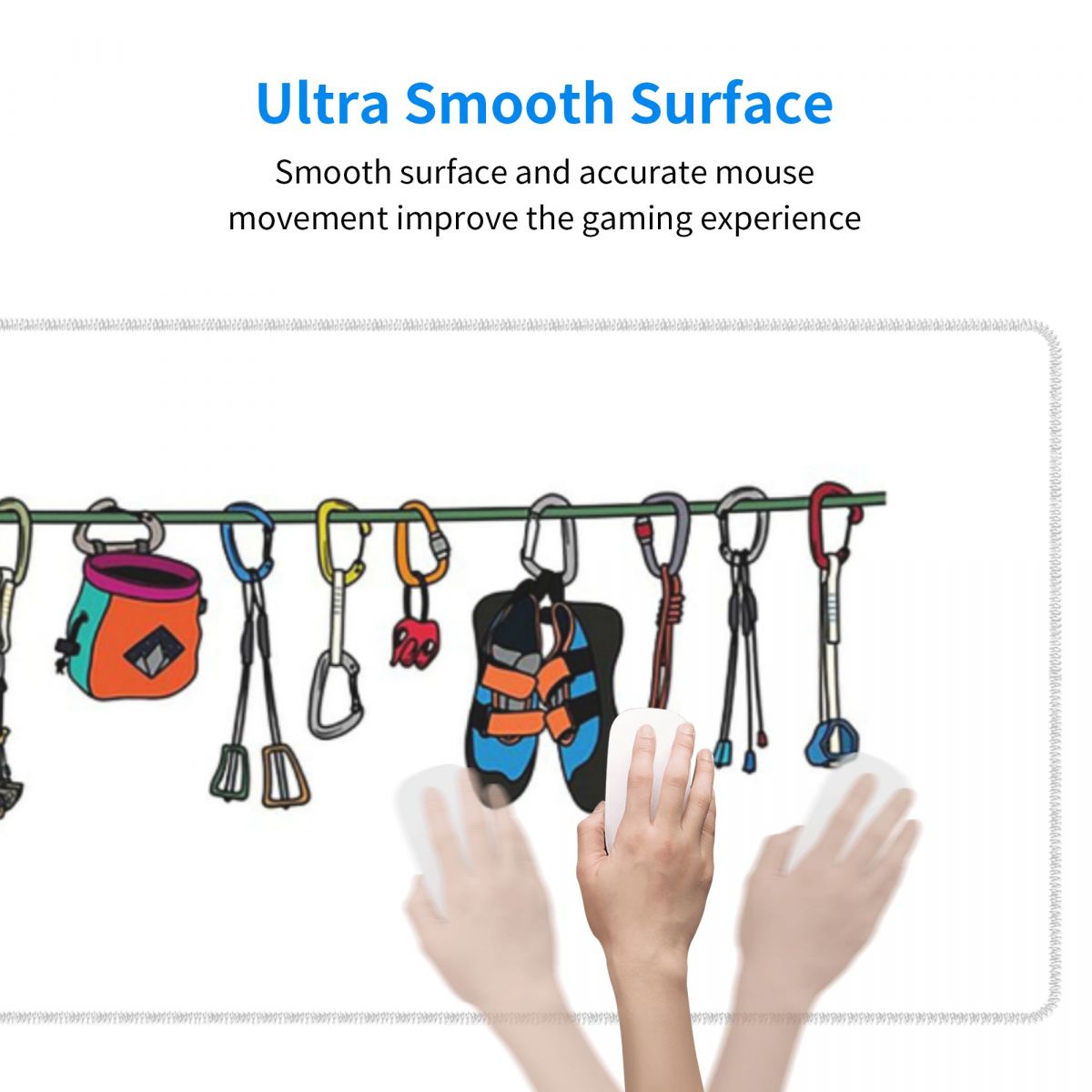 大型マウスパッド クライミングギア オン・ザ・ライン ゲーマ - Gaming Accessories Online のレビューと価格