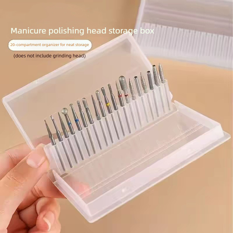 1/2/3 個 20 スロットクリアネイルドリルビットブラシ - Gaming Accessories Storage のレビューと価格