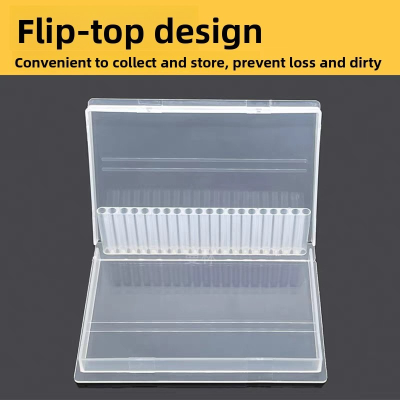 1/2/3 個 20 スロットクリアネイルドリルビットブラシ - Gaming Accessories Storage のレビューと価格