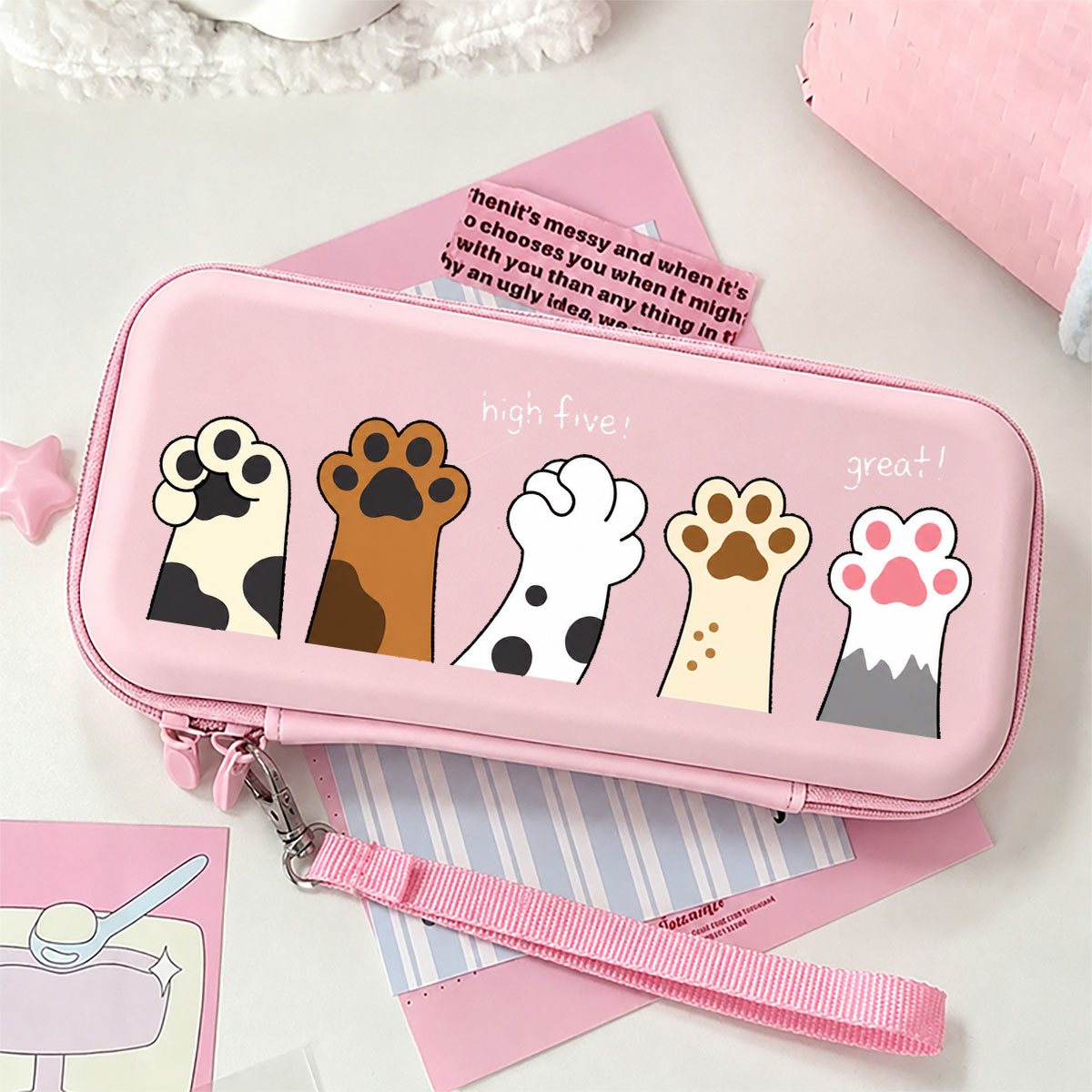 マカロンカラーのハード収納バッグ、メッシュポケット付き、Ni - Gaming Accessories Bag のレビューと価格